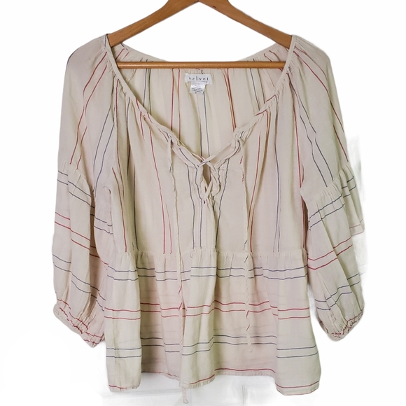 Velvet by Graham & Spencer Tops - Velvet by Graham & Spencer Cotton Blouse
